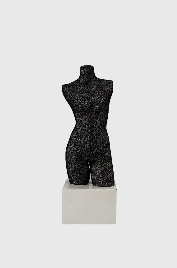 BDSJ-2 S013181 黑色蕾丝 包布半身内衣人体模特 (0).jpg